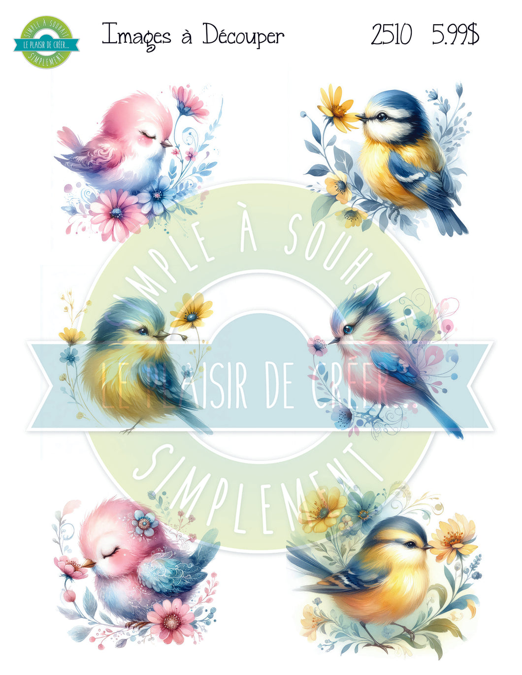 2510 Images à Découper Oiseaux Pastels